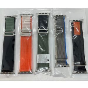 New Lot of 5 Watch Bands Adjustable Stretch Nylon From AMAZON Fits Smartphone